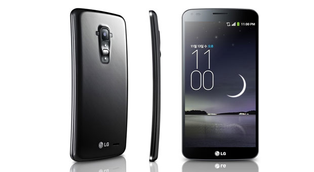 lg g flex with curved display