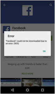 how to fix 905 error in google play store