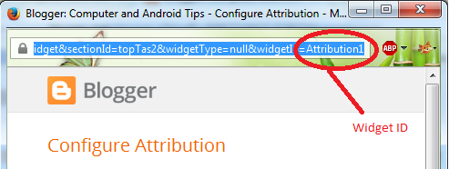 Removing Locked Widget in blogger