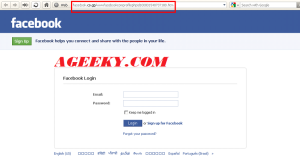 create Fake Facebook login page.