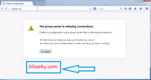 how to fix proxy server is refusing connections