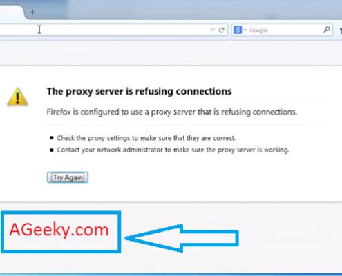 how to fix proxy server is refusing connections