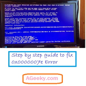 how to fix 0x0000007e error