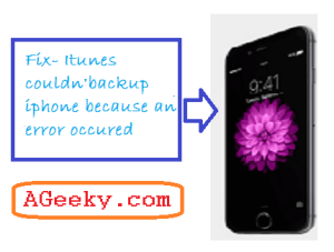 iTunes could not backup the iPhone-fix