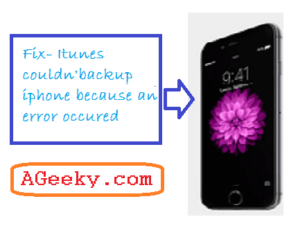 iTunes could not backup the iPhone-fix