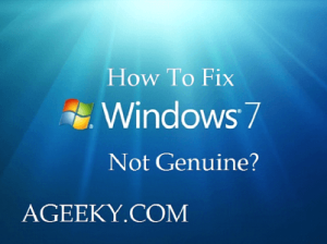 fix windows 7 not genuine