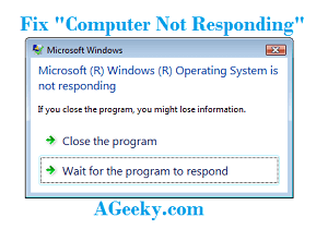 how to fix computer not responding