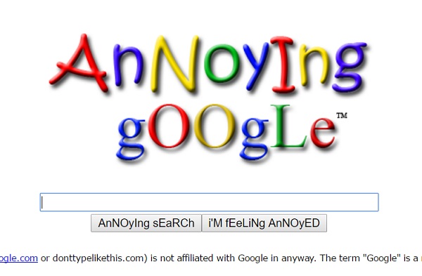 annoying google trick