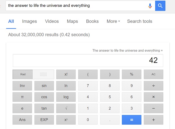google 42 trick