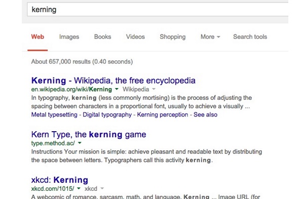 google kerning trick