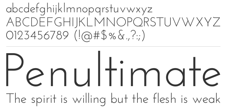 Josefin Sans by Typemade