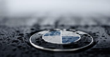 shallow focus photo BMW logo