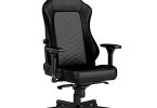 noblechairs Hero Gaming Chair/Office Chair with Lumbar Support, PU Faux Leather, Black